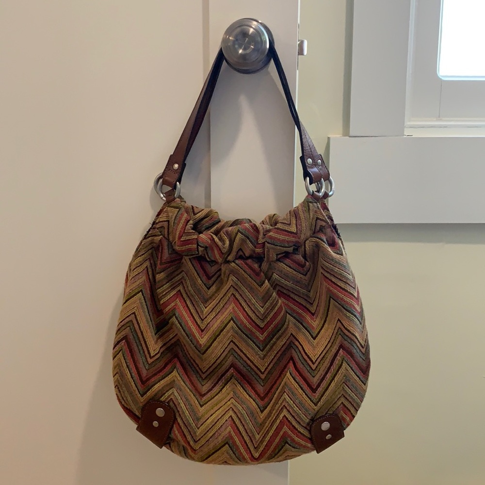 Fossil Multicolored Woven Tote - image 1